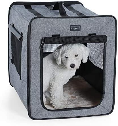 Petsfit Sturdy Wire Frame Soft Pet Crate, Collapsible for Travel