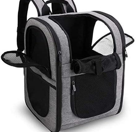 apollo walker Pet Carrier Backpack for Large/Small Cats and Dogs, Puppies, Safety Features and Cushion Back Support for Travel, Hiking, Outdoor Use