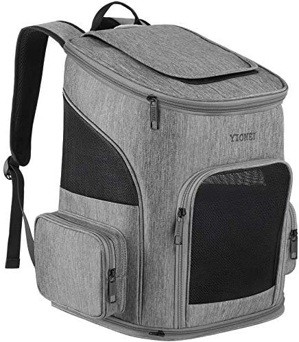 Ytonet Dog Backpack Carrier, Dog Carrier Backpack for Small Dogs Cats, Ventilated Design Breathable Pet Carrier Backpack Cat Bag for Travel Hiking Camping Outdoor Use