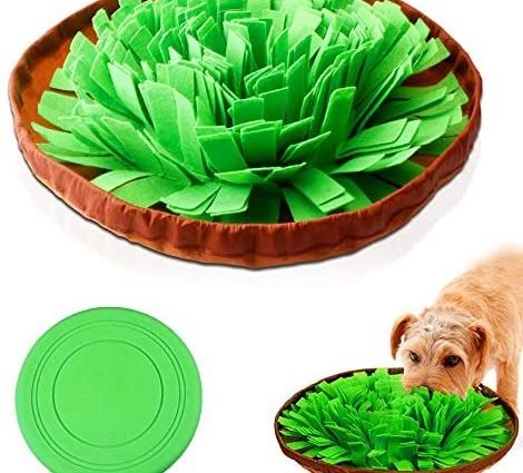 AUBBC Upgraded Snuffle Mat, Dog Puzzle Toys Interactive Feeding Mat with Dog Encourage Natural Foraging Skills and Nose Work Training for Dogs Bowl Dog Treat Dispenser Stress Relief- Machine Washable