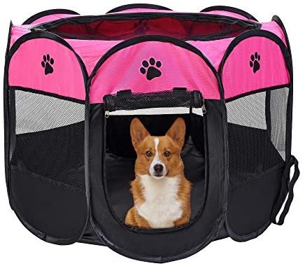 Mile High Life | Portable Cat Dog Crate | Foldable Dog Case Tent | Collapsible Travel Crate | Water Resistant Shade Cover | for Dogs/Cats/Rabbit
