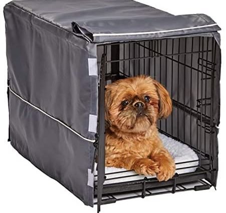 New World Dog Crate Cover, Privacy Dog Crate Cover Fits New World & iCrate Dog Crates Machine Wash & Dry, Gray